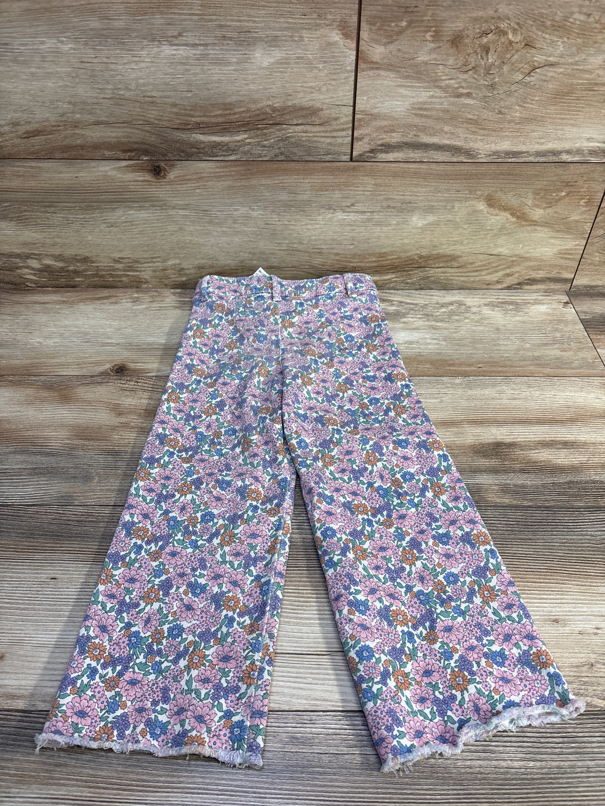 Zara Floral Jeans White sz 3-4T