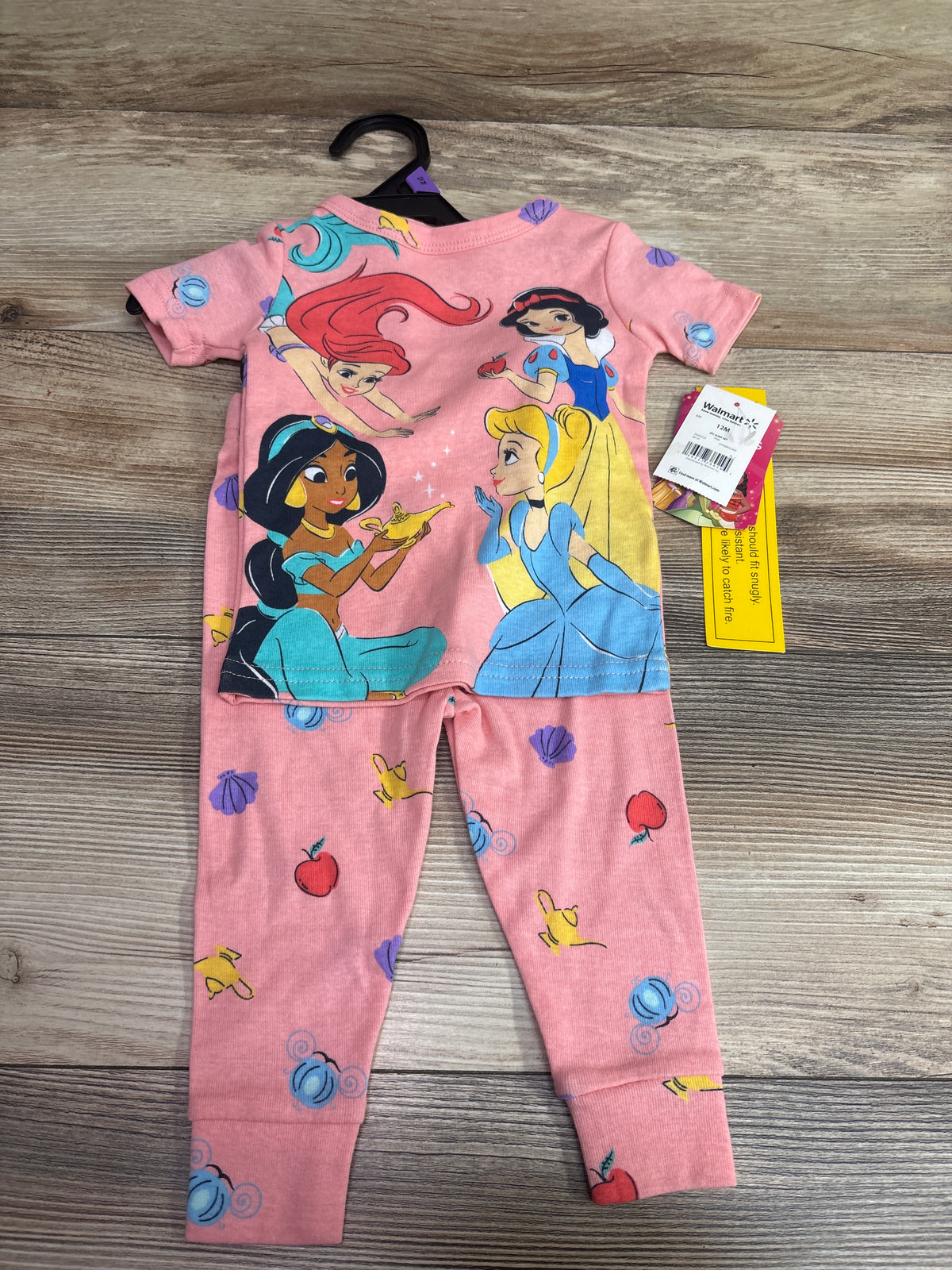 NEW Disney Princess 2pc Pajama Set Pink sz 12m