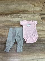 Luvable Friends 2pc Bodysuit & Pants Set Pink sz Preemie