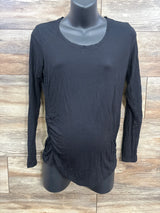 Sonoma Maternity Ruched Shirt Black sz Medium - Me n Mommy To Be
