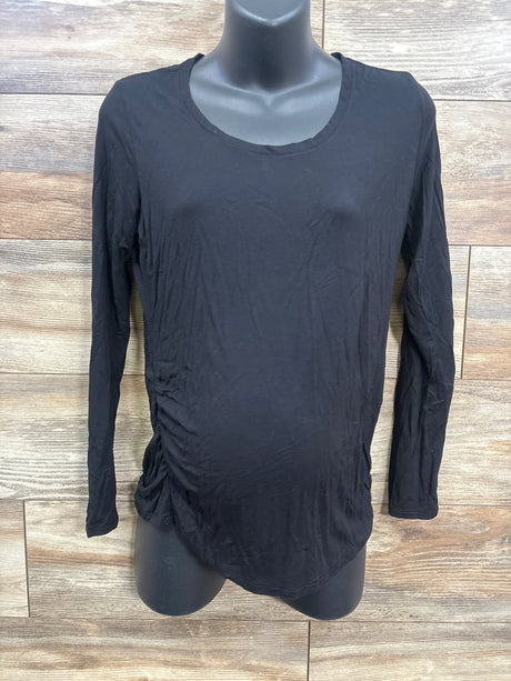 Sonoma Maternity Ruched Shirt Black sz Medium - Me n Mommy To Be