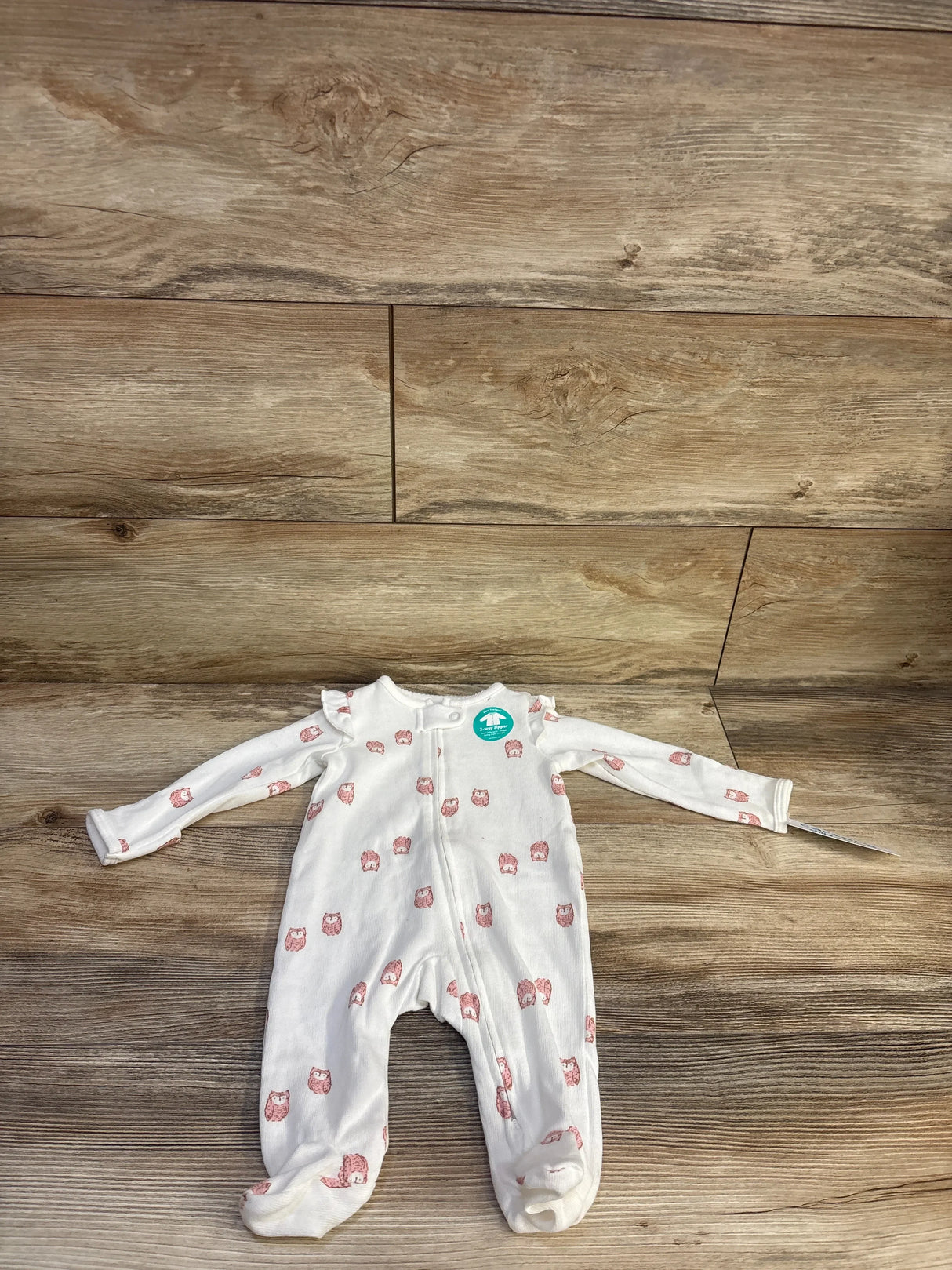 NEW Child of Mine Owl Print Sleeper White sz 0-3m