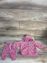 Baby Gap 2pc Full Zip Jacket & Joggers Set Pink sz 6-12m