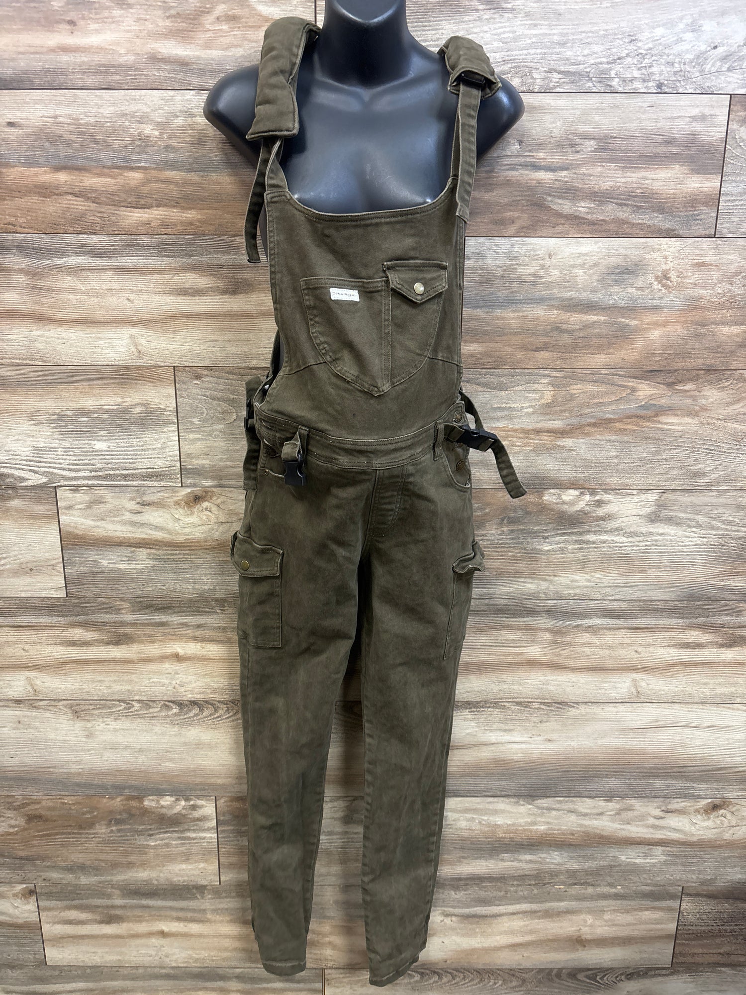 The Mumsie Baby Carrier Overalls with The Softie Shoulder Pads Olive sz Small