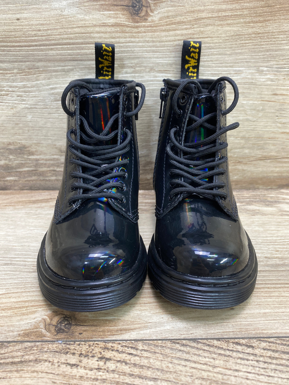 Dr. Martens 1460  Lace Up Boots Patent In Black  sz 8c