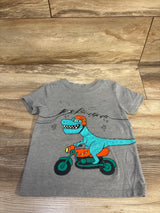 Cat & Jack Dinosaur Shirt Grey sz 2T