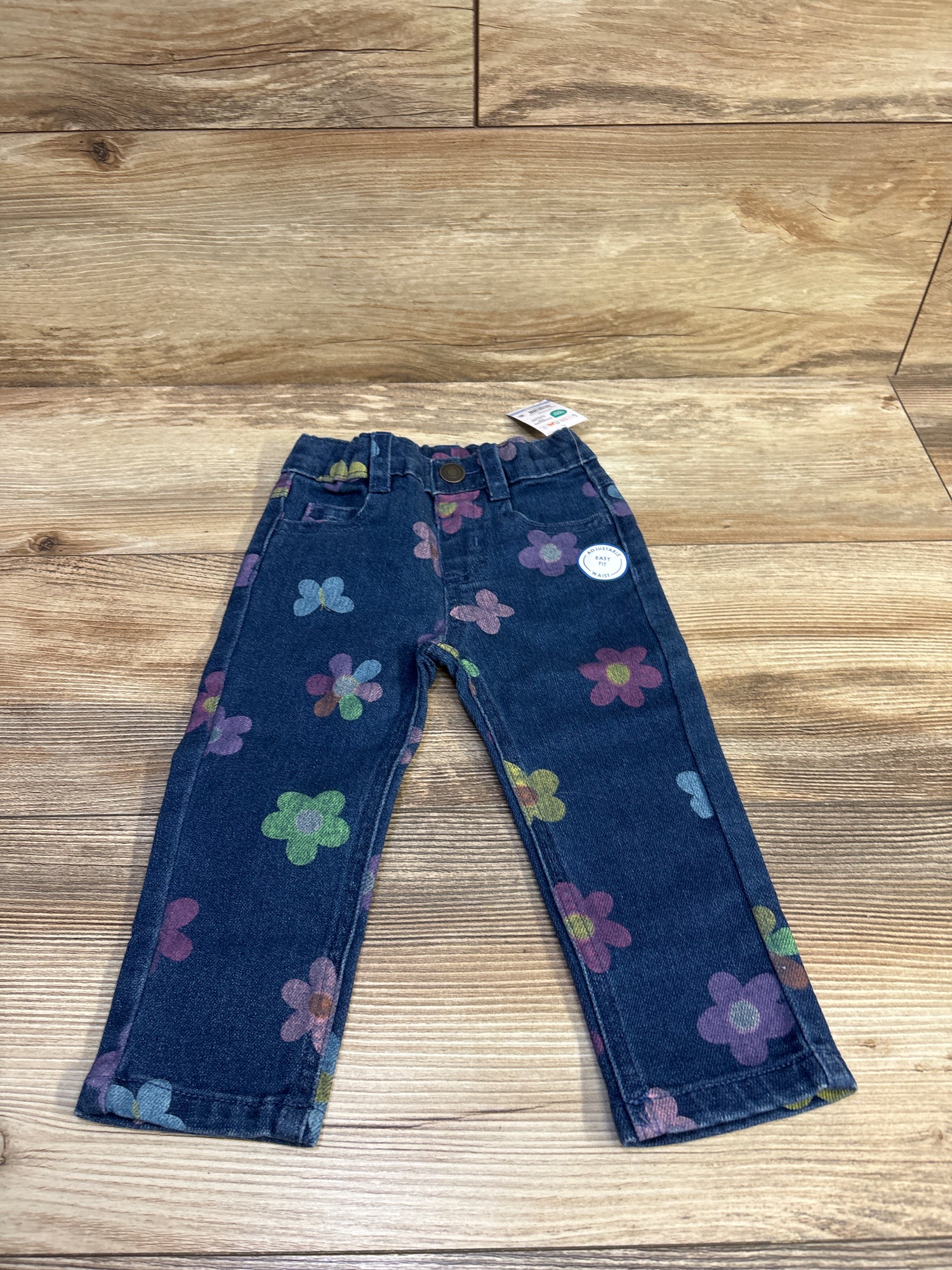 NEW Garanimals Straight Leg Floral Jeans Blue sz 12m