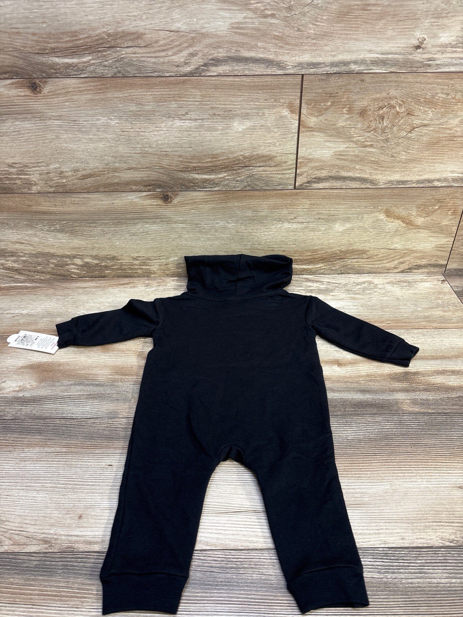 NEW Cat & Jack Halloween Cat Hooded Romper Black sz 6-9m