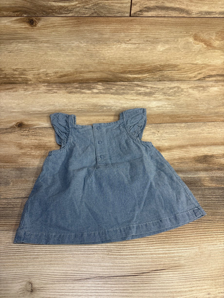 Carter's Chambray Top Blue sz 9m - Me n Mommy To Be