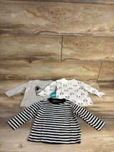 NEW Mighty Goods 3pk Dog Print Shirts Grey sz 3m - Me n Mommy To Be