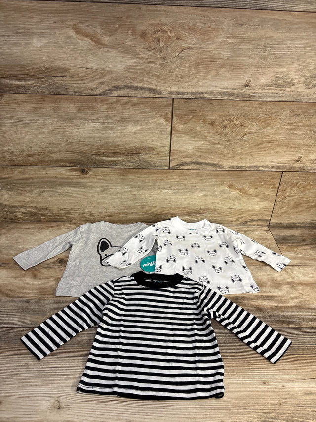 NEW Mighty Goods 3pk Dog Print Shirts Grey sz 3m - Me n Mommy To Be