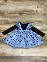 Pippa & Julie 2pc Shirt & Tulle Skirt Black/Blue sz 2T