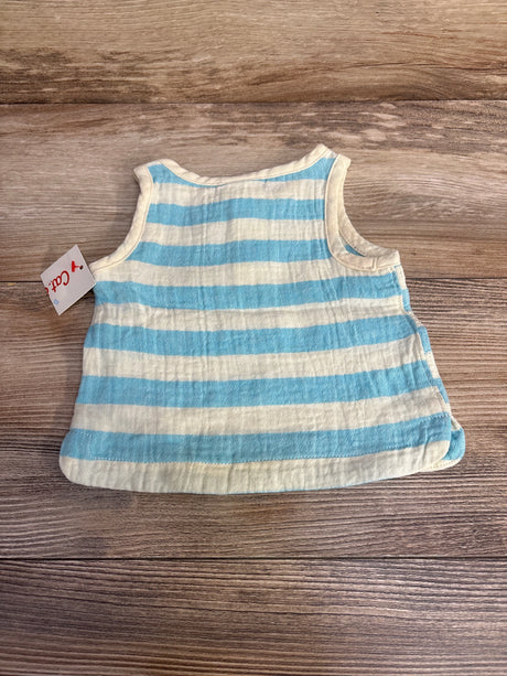 NEW Cat & Jack Striped Tank Top Blue sz 0-3m - Me n Mommy To Be