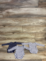Bundles 3pk Striped Bodysuit Set White sz 0-3m