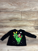 Rabbit Skins Santa T-Rex Shirt Black sz 3T