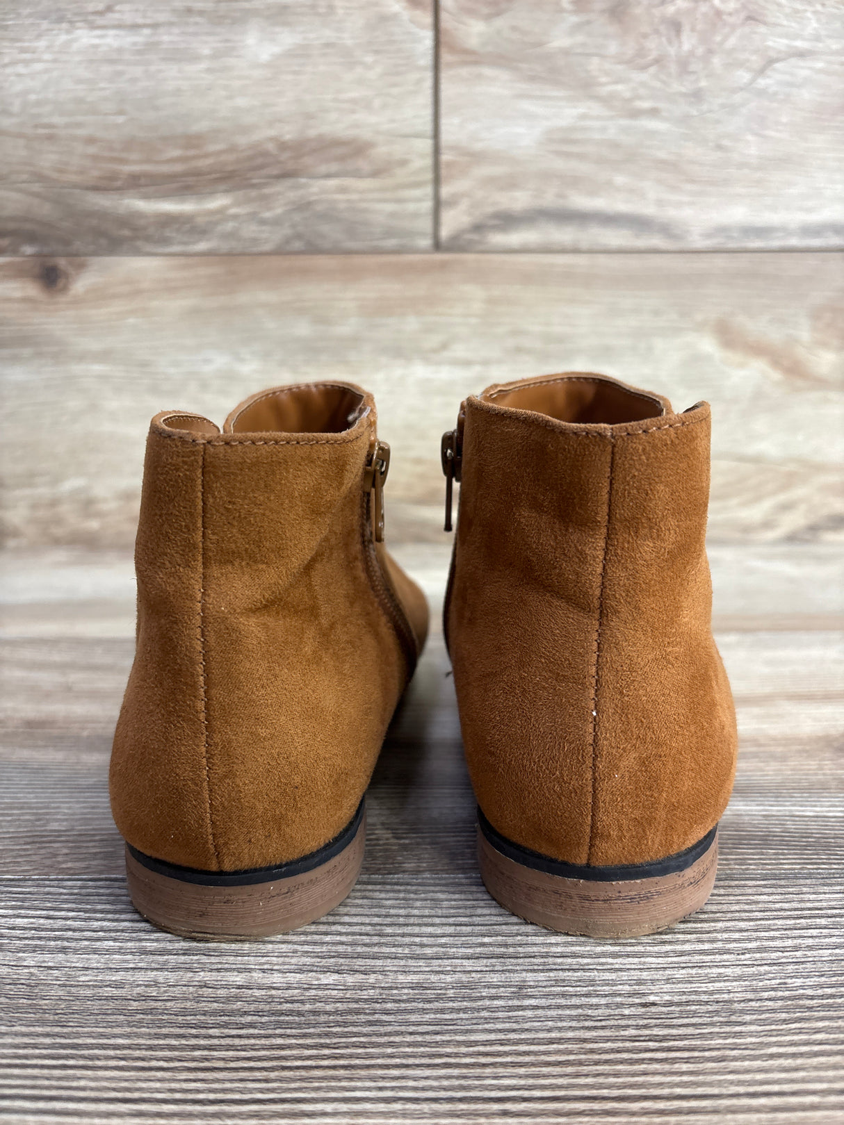 NEW Cat & Jack Penelope Zipper Booties Cognac sz 4Y