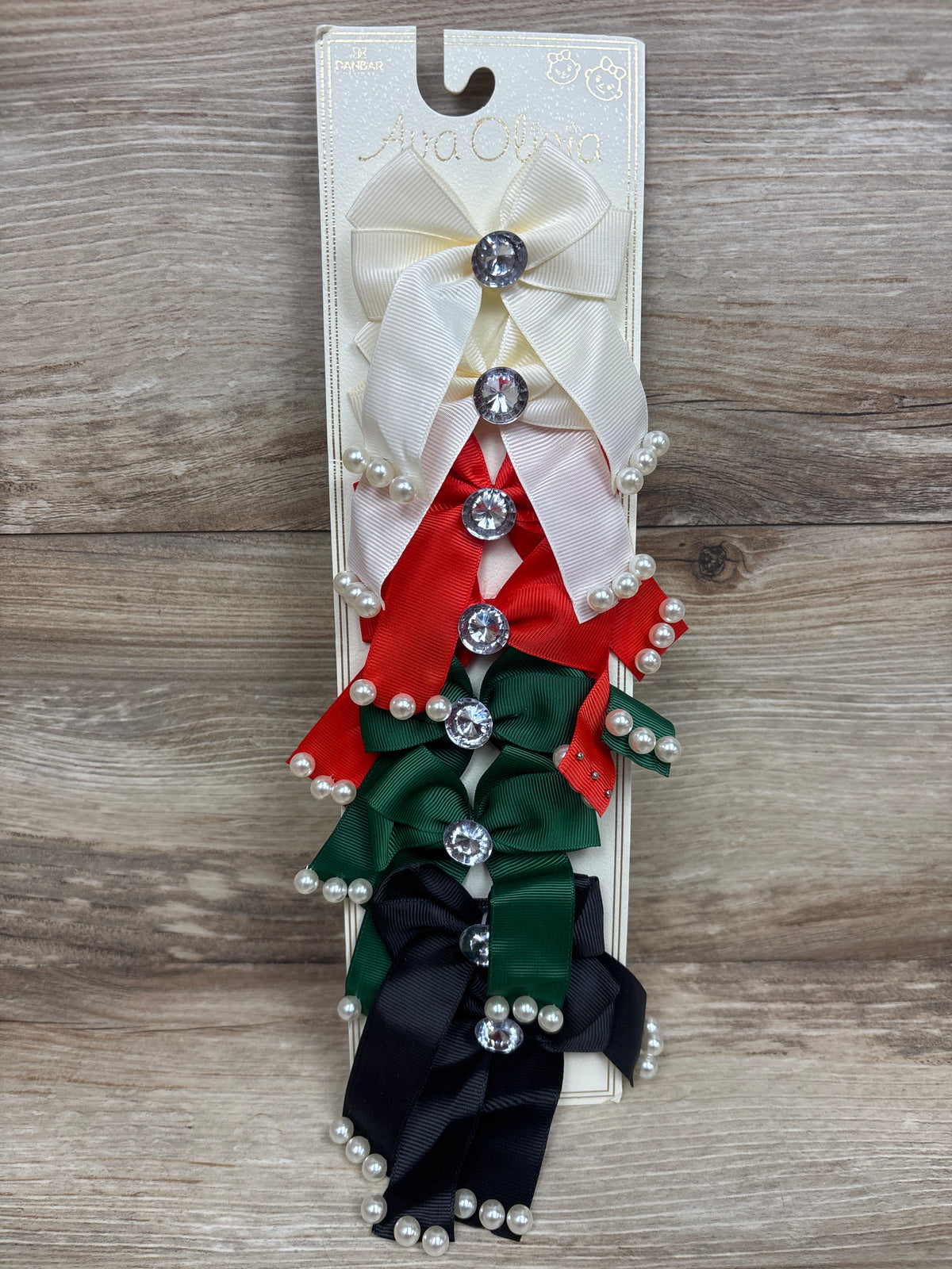 NEW Ava Olivia 8pk Holiday Hair Bow Clips