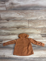 Cat & Jack Denim Hooded Button Up Jacket Brown sz 3T