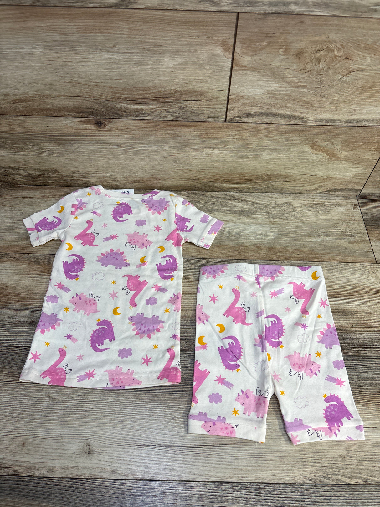 NEW Old Navy 2pc Dinosaur Pajama Set White sz 5T
