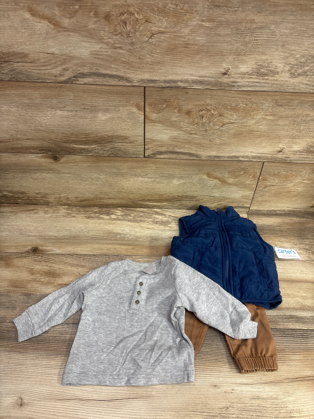 NEW Just One You 3pc Puffer Vest Set Grey sz 6m