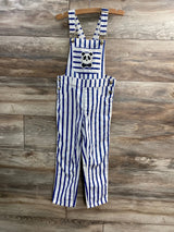 Mini Rodini Stripe Dungarees Blue sz 4T-5T