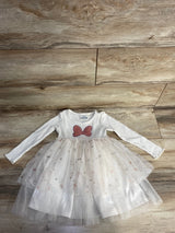 Disney Junior Minnie Mouse Tulle Waffle Knit Shirt Dress Ivory sz 3T