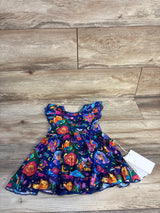 NEW Jammie Session Bamboo Cosmic Cuddles Bodysuit Twirl Dress Navy sz 18-24m