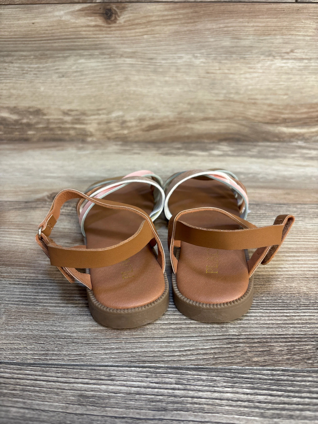 NEW Children's Place Criss-Cross Metallic Sandals Brown sz 13c