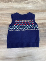 Janie and Jack Sweater Vest Navy sz 0-3m