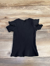 Ribbed Ruffled Shirt Black sz 2T