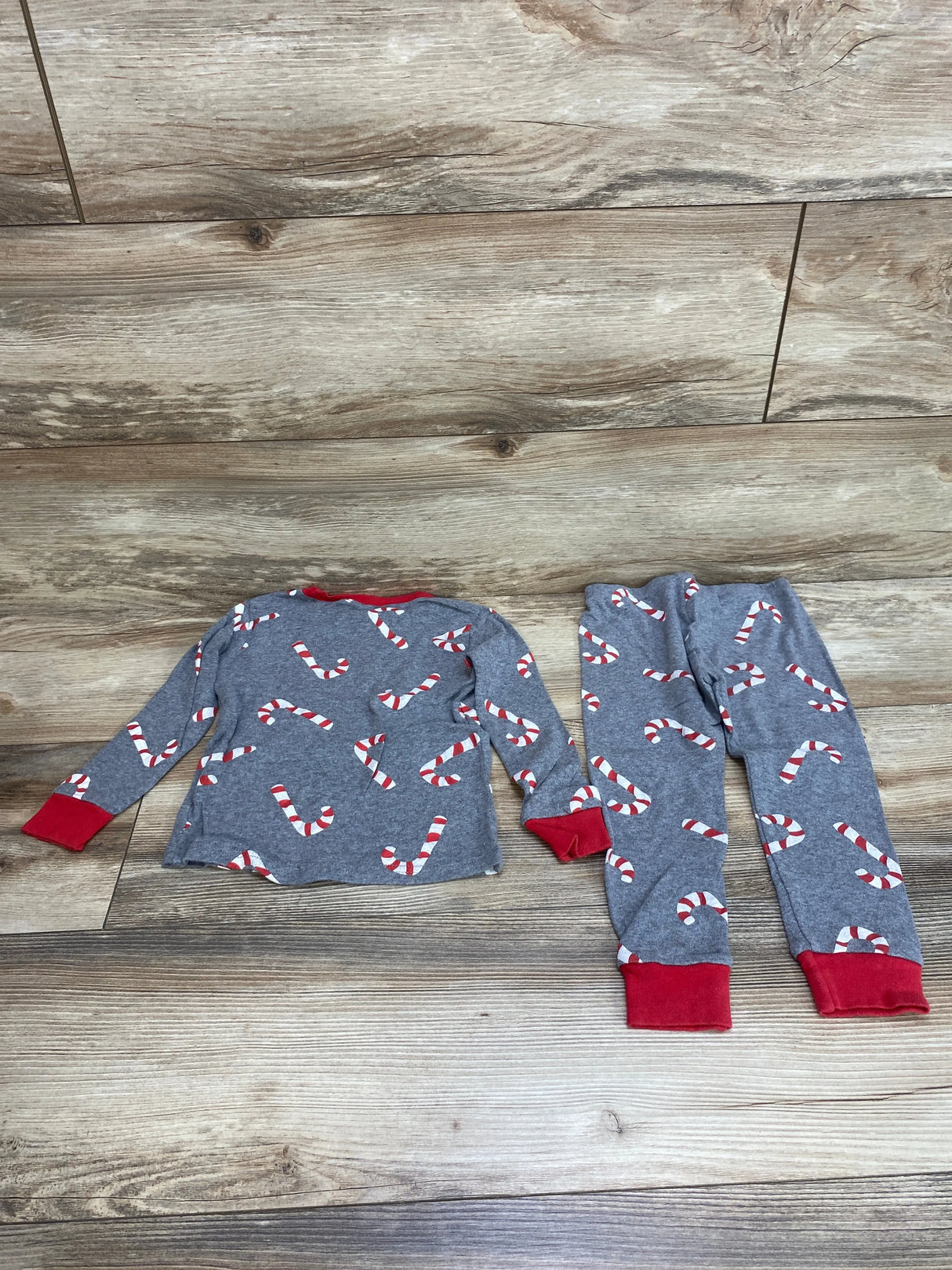 Carter's 2pc Candy Cane Pajama Set Grey sz 3T