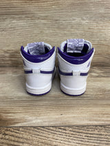 Air Jordan 1 Retro High OG TD 'Court Purple' Sneakers sz 3c