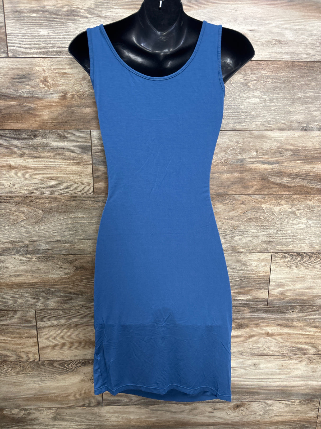 Maternity Ruched Bodycon Dress Blue sz Medium