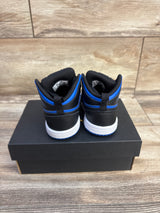 Air Jordan 1 Mid TD 'Black Royal Blue' Sneakers sz 6c
