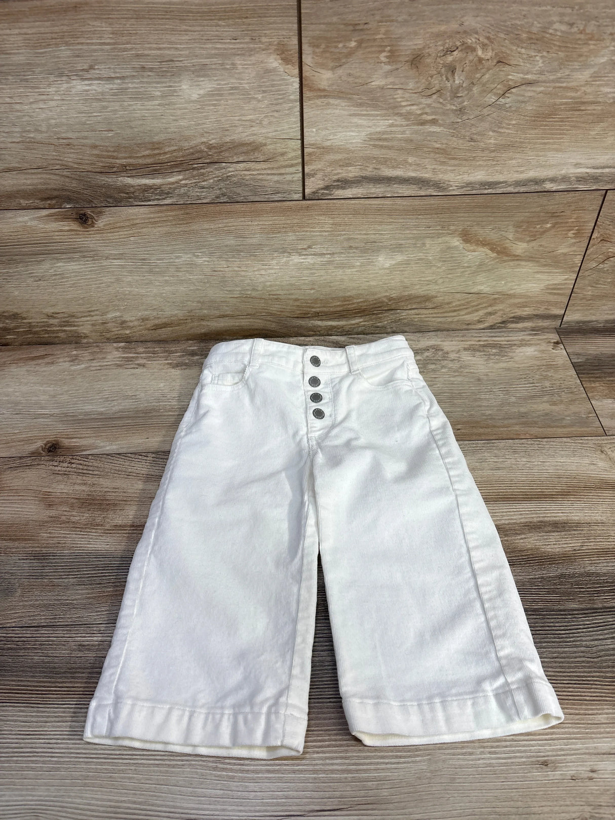 Janie & Jack Wide Leg Corduroy Pants White sz 18-24m