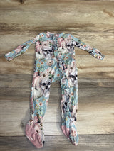 Posh P Rosie the Skeleton Footie Ruffled Zippered One Piece sz 6-9m
