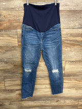 Pinkblush Maternity Full Panel Jeans Blue sz Large (31)