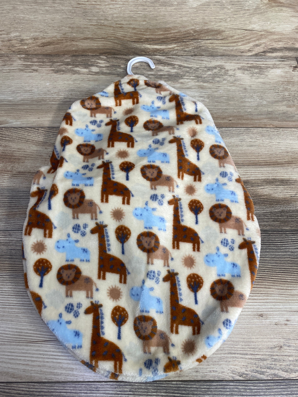 NEW Baby Essentials Animal Plush Swaddle Wrap Cream sz 0-3m