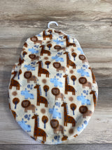 NEW Baby Essentials Animal Plush Swaddle Wrap Cream sz 0-3m