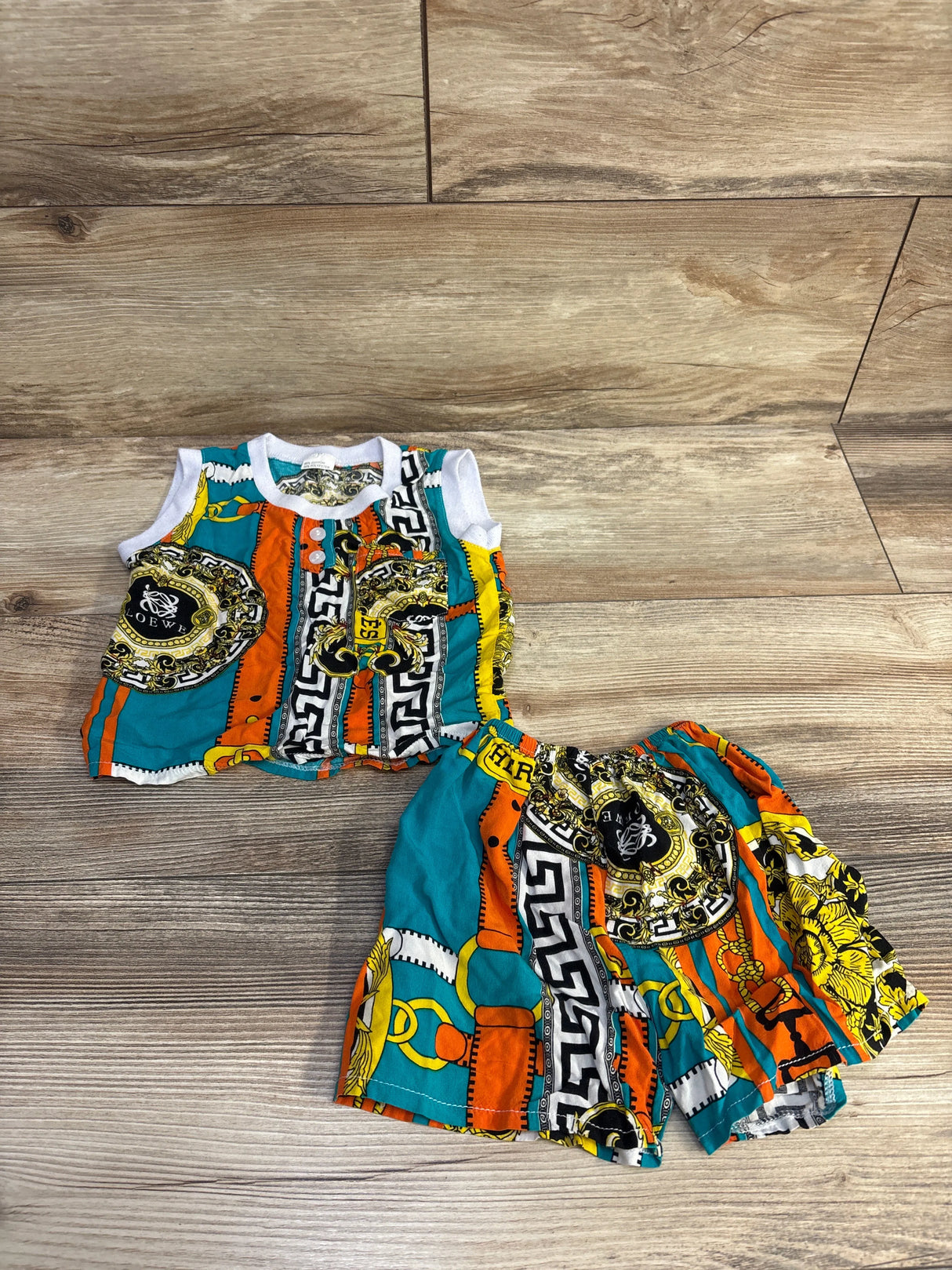 2pc Tank Top & Shorts Blue sz 3m - Me n Mommy To Be