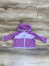 Cat & Jack Full Zip Sherpa Jacket Purple sz 18m