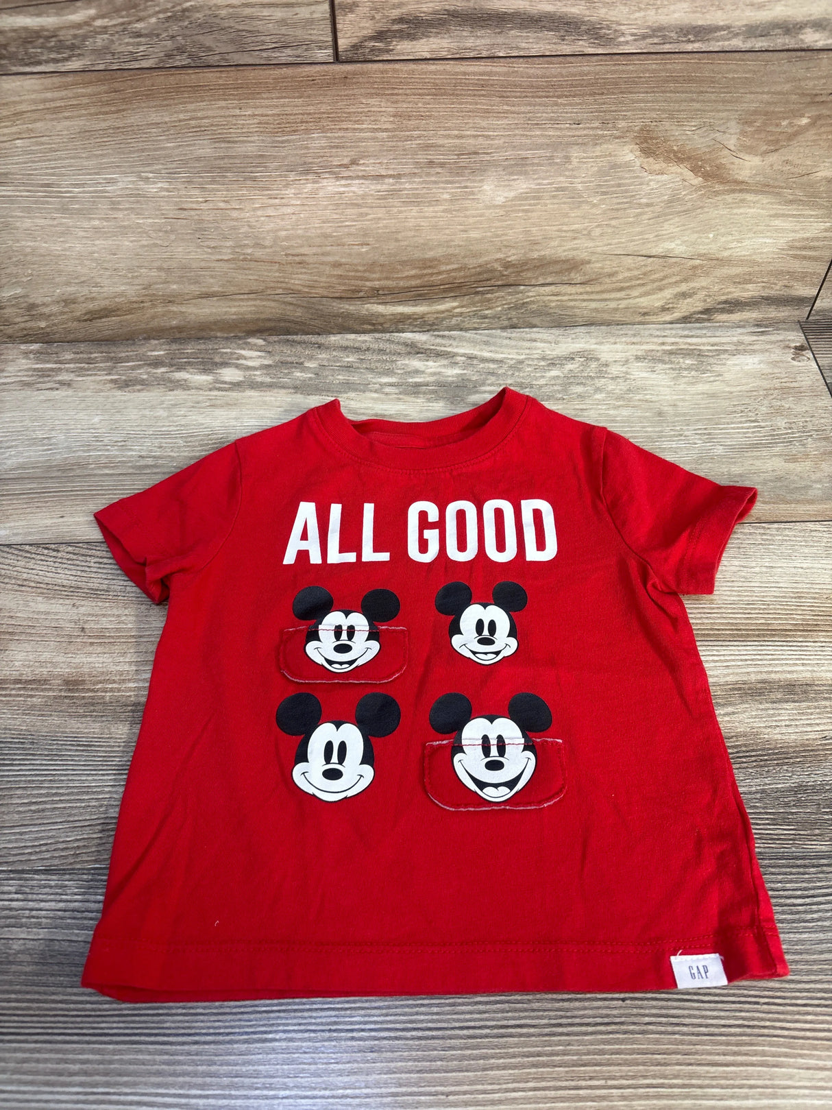 Baby Gap x Disney Mickey Mouse Shirt Red sz 18-24m