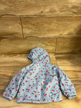 Sweet Stories Reversible Strawberry Print Jacket Blue sz 12m
