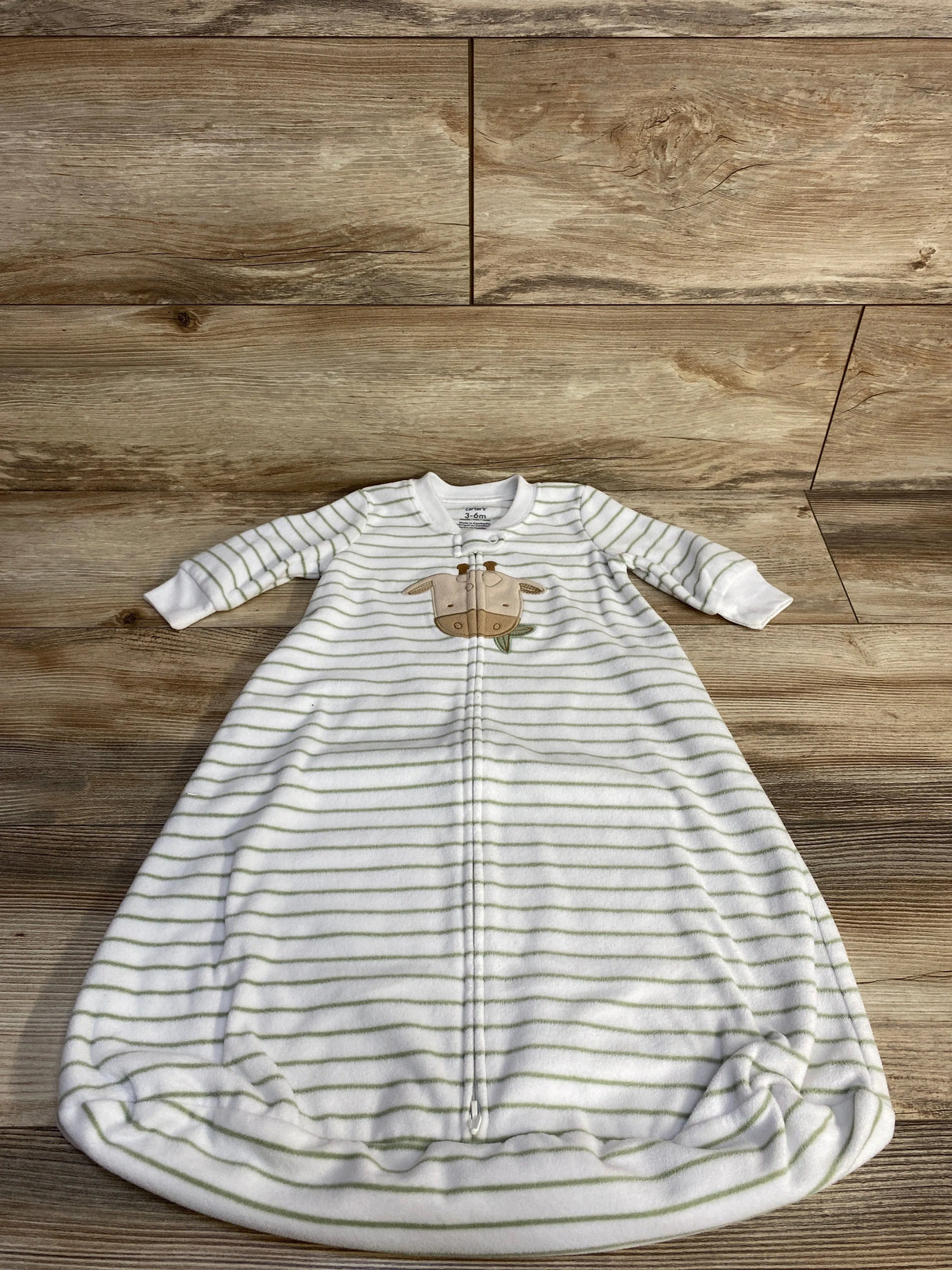Carter's Striped Fleece Sleep Sack White sz 3-6m