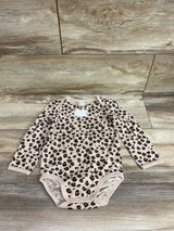 NEW H&M Long Sleeve Leopard Bodysuit Beige sz 12-18m