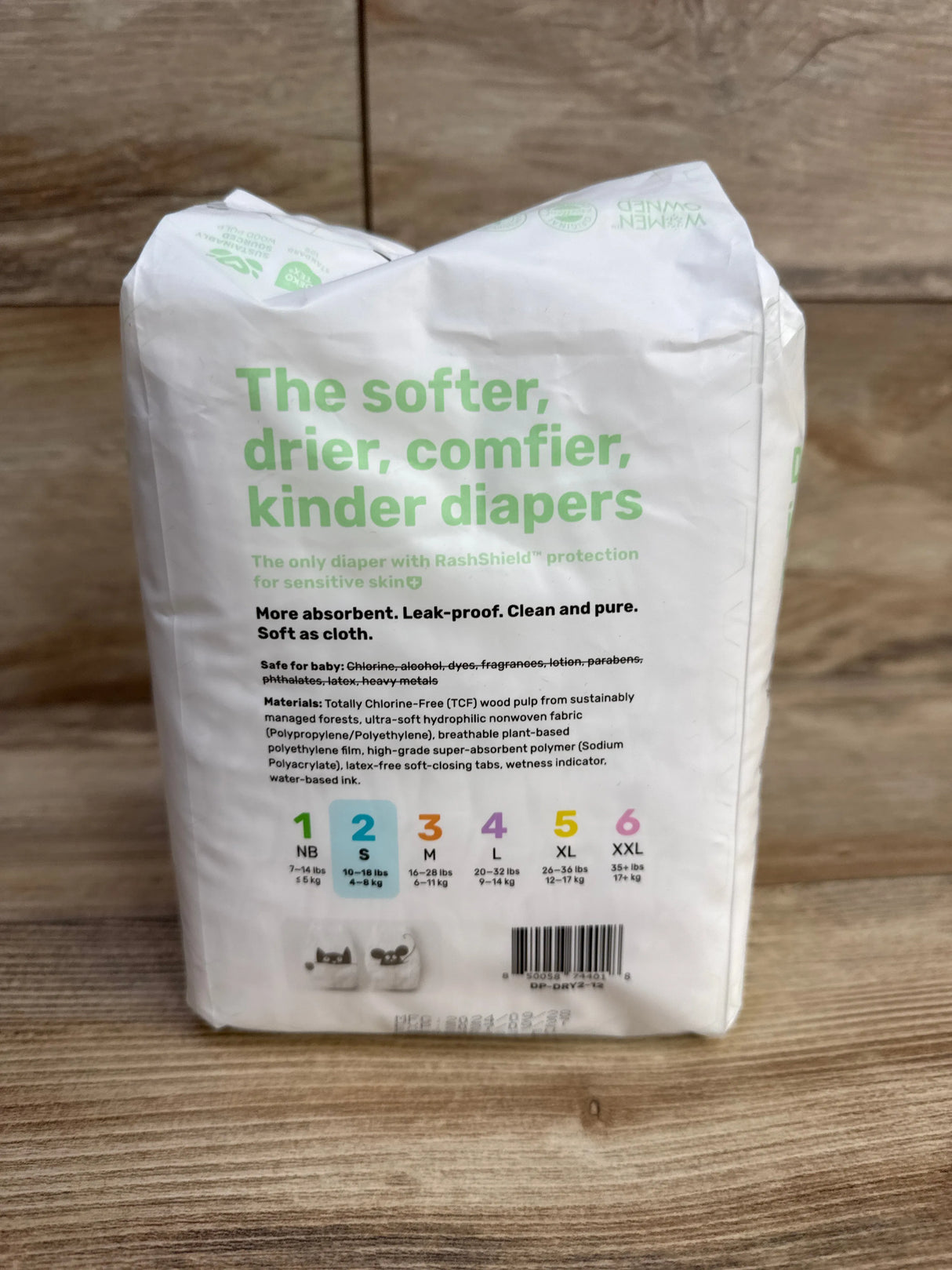 Parasol Clear+Dry Natural Disposable Diapers 12ct. Size 2 - Me n Mommy To Be