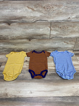 Carter's 3pk Striped Bodysuits Blue sz 9m