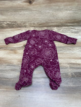 Carter's Floral Ribbed Sleeper Purple sz Preemie