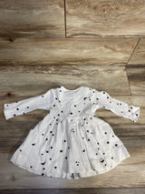 Kate Quinn Waffle Knit Long Sleeve Dress White sz 12-18m