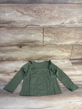 NEW Okie Dokie Ruffle Long Sleeve T-Shirt Olivine sz 4T